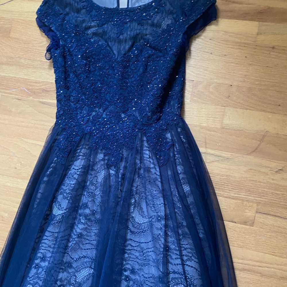 Formal Dress Xscape navy Evening Gown
